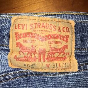 Levi’s 501 Button Fly Jeans 31 x 30